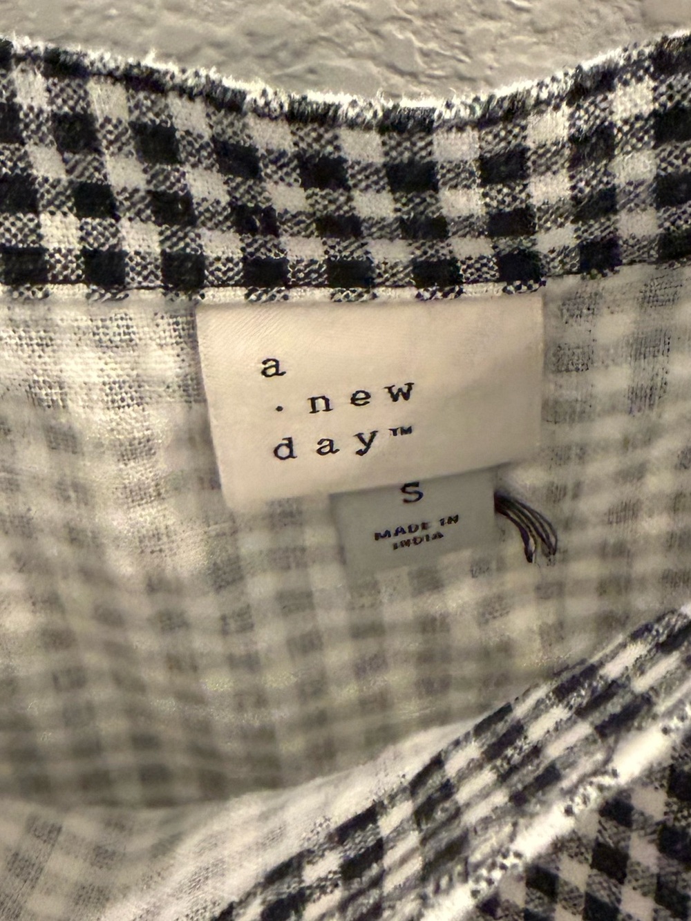 a new day Black & White Gingham Lounge Top - Picture 4 of 7